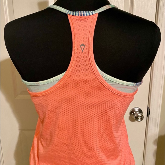 Ivivva by Lululemon Girls Coral Double Dutch Racerback Tank - Size 14 - Picture 3 of 8